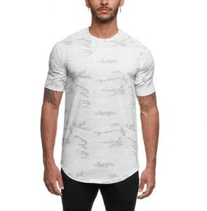 Designer lulus Yoga T-shirt sportiva da corsa casual da uomo a maniche corte T-shirt sportiva elasticizzata traspirante che assorbe il sudore Abbigliamento ad asciugatura rapida Lululemen all'ingrosso jkj