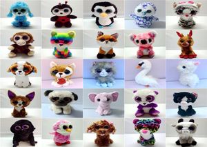 Big Eyes Plush Toys Kawaii fyllda djur Små sälar Penguin Dog Cat Panda Mouse Doll for Children039s Toy Christmas Gifts5291415