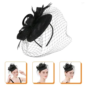 Bandanas Cocktail Party Hat Voile Fascinator Tiara Femmes Mariage Fleur Accessoires De Cheveux Maille