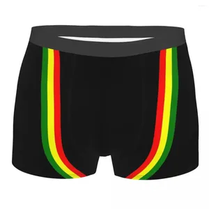 Cuecas novidade rasta listra cor boxers shorts calcinha masculina respirável cuecas