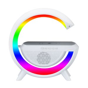 Cell Phone Speakers Smart big G colorful atmosphere light mobile phone wireless charging creative Bluetooth speaker three-in-one bedside small night light