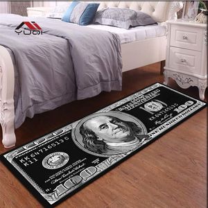 Teppiche 3D-Druck-Dollar-Geld-Teppich für Schlafzimmer, Wohnzimmer, Teppich, Küche, Fußmatten, Wohnkultur, rutschfeste Unterlage, 10 Größen