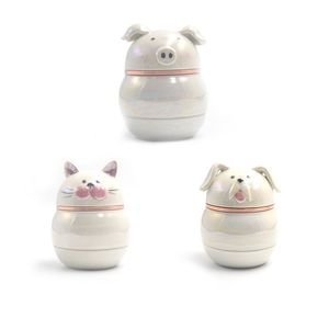 Originalità Pet Pig Cat Dog Abbagliante smerigliatrice in ceramica in lega di zinco 4 strati 63MM per accessori per fumatori di erbe secche Frantoio in metallo con confezione regalo al dettaglio