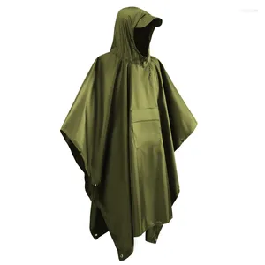 Płaszcza przeciwdeszczowe wielofunkcyjne 3 w 1 płaszcz deszczowy turystyka piesza rainowego poncho pu Waterproof marnowningowy sprzęt na zewnątrz