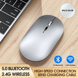X2 Kabellose Bluetooth-Mäuse für MacBook, Laptop, Computer, Tablet, wiederaufladbarer Ersatz, 500 mAh, tragbare Apple-Maus