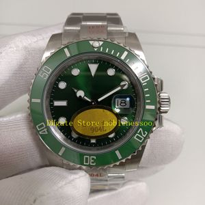 7 Style Real Photo 904L Steel Watches Mens Automatic 40mm 116610 Green Dial Luminous Ceramic Bezel 116613 Dive 28800 vph/Hz V12 Men Cal.3135 Movement Sport Watch