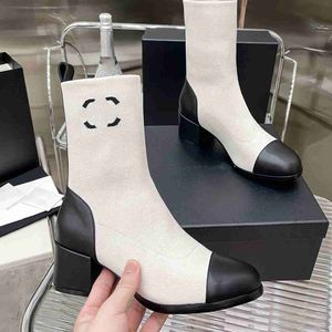 Lyxdesigner Boots Sock Ankel Booties Women Fashion Winter Channel Boot Woman Martin Platform Letter CCITY DSF