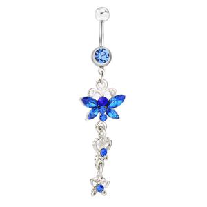 Navel Bell Button Rings D0020 Bowknot Belly Ring Mix Colors Drop Delivery Jewelry Body Dhgarden Ot0Pq