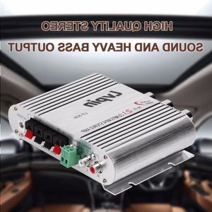 Freeshipping Mini HiFi Sliver 12V 20W CD MP3 Rádio Carro Auto Motor Barco Home Áudio Estéreo Alto-falante Amplificador Booster Verstarker Veh Whrd