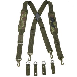 Hängslen Melotough Tactical Suspenders Suspenders for Duty Belt med vadderad justerbar axel Militär Tactical Suspender 230411