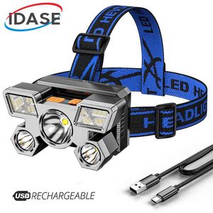 Head lamps Powerful Rechargeable Head Flashlight for Fishing Led Headlamp Nitecore Camping Headlights Hunting Torch Hiking Front Lanterns P230411