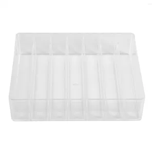 Bolsas de armazenamento Organizador da paleta de sombras- 7 Seção Dividir Makeup Acrylic Organizer titular para cosméticos de vaidade