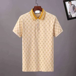 Designer mass verão pólo camiseta de moda fashionlfull imprima polos de polos masculinos clássicos bolsos clássicos de manga curta