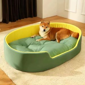 犬小屋のペンペンペットドッグベッドの温かいクッション大きな中犬のための眠っているベッドダブルサイドキャットハウスソファケンネルマットブランケットペット製品231110