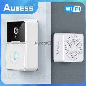 Doorbells WiFi Doorbell Camera HD Wireless Doorbell Smart Home Security Night Vision Video Intercom Door Peephole Camera Digital Magic Eye YQ231111