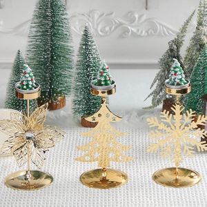 Candle Holders Christmas Candlestick Metal Holder Wedding Table Centerpieces Stand Candelabra Desktop Home Decorations