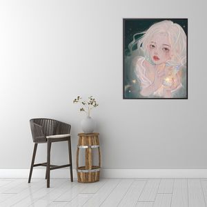 Pintura de diamante Twelve Constellations Girl Diy Diamond Painting Stickers Drill Drill Bedroom Room Decoração de imagens penduradas