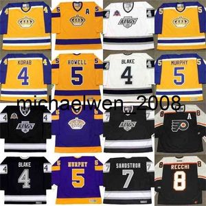 Weng Trikot Jerry Korab Rob Blake Harry Howell Larry Murphy Mike Murphy Tomas Sandstrom Drew Doug Mark Recchi Bernie