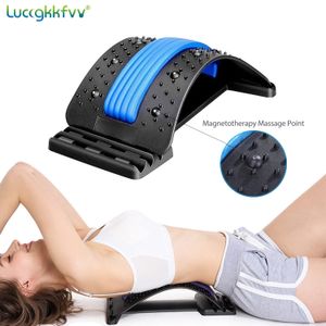 Back Massager Bårmagnetoterapi Massage Tools Stretch Fitness Lumbal Support Relaxation Spine Pain Relief 230411