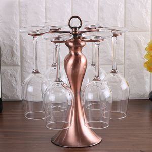 Ice Buckets and Coolers Home Bar Metal Hanging Wine Glass Cup Rack Arts Dekorativ upp och ner bägare Display Holder Iron Wire Stemware Stand 230411