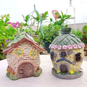 Garden Decorations Outdoor Simulation Stone House Resin Ornaments Courtyard Park Figurines Decoration Balcony Square Lawn Furnishing Crafts