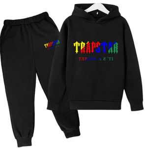 الأطفال مصممين Trapstar Tracksuits ملابس الأطفال مجموعة ليدلر سترة المغطى بالطفل 2 قطعة مجموعات الفتيات الشباب الأطفال 140-150-160