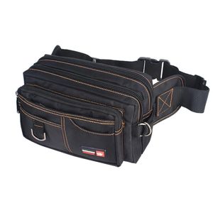 Midjeväskor Fashion Men's Bag Högkvalitativ dragkedja axel Fanny Pack Money Belt Pouch Oxford Casual Male Travel Wallet Purse Purse