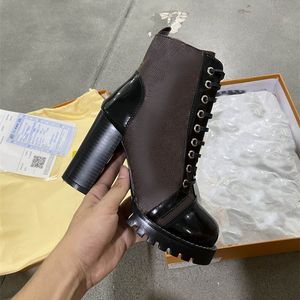 Xuan Designer Shoes Fashion Boots Women's Winter Boots Trendy Spring and Autumn Shoes Leather Boots Multicolor Cool med lådor