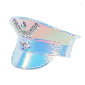 Berretti Discoteca Sposa Addio al nubilato Militare Cappello con ciondolo di perle Forniture di Halloween D46A