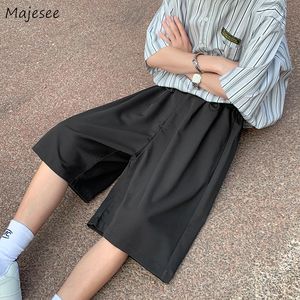 Men's Shorts Men Solid Casual Loose Wide Leg Knee Length Summer Breathable Fashion Simple Trousers Korean Style Cozy Satin Thin Bottom 230410