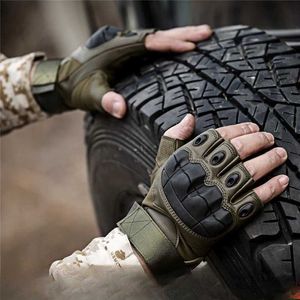 Tactical Gloves Outdoor Tactics Half Finger Gloves Military Sport Shooting Hunting Air Gun Paintball Shooting Motorcycle Bicycle Gloves zln231111