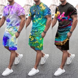 Menina de pista masculina Men Roupa de verão Praia Manga curta Casa de terno de camisa e calça conjunto TIBE TUXEDO