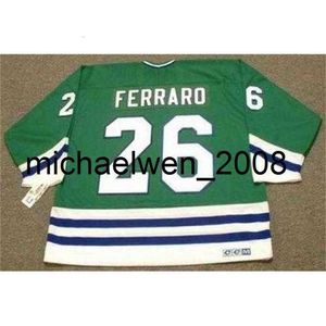 Weng Ray Ferraro 1989 CCM Vintage Turn Back Hockey Jersey All Sydd toppkvalitet Alla namn Eventuellt nummer