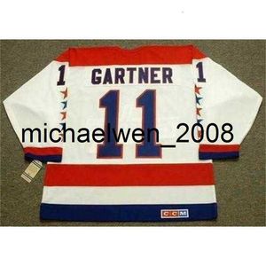 Weng Mike Gartner 1988 CCM Vintage Home Hockey Jersey All Stitched Top-Quality 모든 이름 모든 크기의 골키퍼 절단