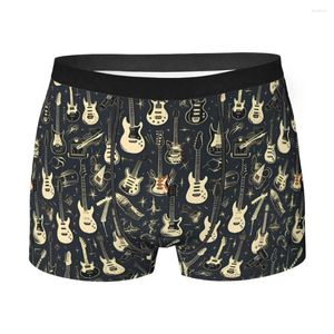 Calzoncillos Dark Rock Guitars Calzoncillos tipo bóxer para hombre y música en rollo Altamente transpirable Pantalones cortos sexy de alta calidad Idea de regalo