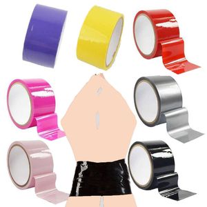 Giocattoli per adulti 20 metri Fantasy Antistick Bondage Tape Schiavo PVC Restrizioni Kit Giochi di ruolo Divertenti Giochi erotici per coppie 230411