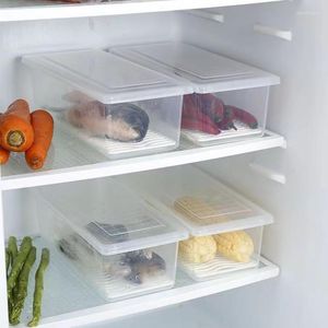 収納ボトルホーム凍結食品冷蔵庫オーガナイザー野菜フルーツ新鮮なケースコンテナ排水冷蔵庫シールボックスを保持