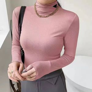 女性のニットの女性ブラウスシャツトップヨガシャツハイネック長袖トップS-3XL