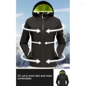 Açık Ceketler Erkek Kapşonlu Ceket Kalın Tek Katlı Soğuk Durum Rüzgar Geçirmez Kabarık Softshell Coat Spor Giyim Aksesuarları