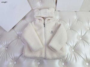 Brand toddler jacket winter Bear Ear Hat designer baby clothes Size 100-160 Pure white Lamb Hair kids coat Nov10