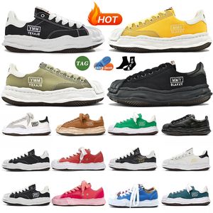 Maison Mihara Yasuhiro Blakey MMY OG Sole Canvas Low Preto amarelo verde Azul Branco Sem logotipo Atmos Star Print Over Dye Marinho Vermelho Azul laranja roxo feminino masculino Sapatos casuais