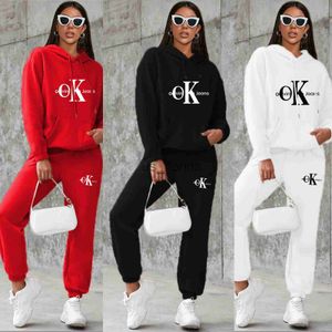 Women's Two Piece Pants Fashion Women Hoodies + Pants Set Casual Tracksuits Plus Size Sports Clothing Sets J231111