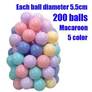 Sports Toys 200pcs 5,5 cm de onda de ondas bolas de piscina bola de plástico macio para o playpen colorido de estresse macio, malabarismo com o bebê de baile de banho 230410