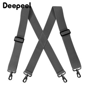 Suspensórios Deepel 1pc 5*120cm Moda Suspender masculino Black Hook Filele 4 Clipe Macho Macho Jockstrap Brace Brace Men Acessórios 230411