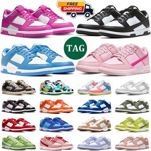 free shipping shoes for men women active fuchsia triple pink designer sneakers panda white black grey fog unc green apple orange pearl womens trainer