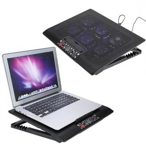 Freeshipping Universal poniżej 17 -calowego laptopa Notebook Cooler Cooling Podkładka Podstawa USB wentylatory regulowane kątowe mocowania z uchwytem stojak Brjkb