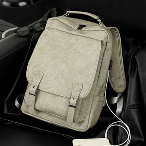 Mode Herren Rucksack Luxus Solide Leder Rucksäcke Männliche Laptop Tasche Geschäftsreisen Rucksack Hohe Kapazität Student Schultasche 230411