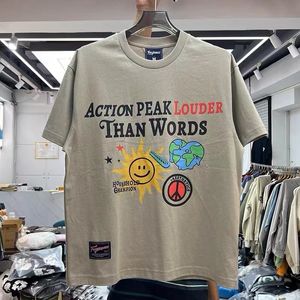 Herren T-Shirts Fun Love Earth Print Kurzarm T-Shirt 230410