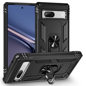 Google Pixel 8用のリングスタンドキックスタンドケース7a 6 7 Pro Moto Motorola G 5G G Power Stylus 4G 5G Play 2023 Metal Rotating Holder Armor Shockproofドロップカバー