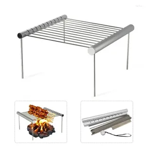 Strumenti Griglia per barbecue portatile Rete in acciaio inossidabile FDA per barbecue a carbone su fuoco aperto Facile da installare PM0475